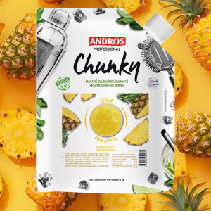 Mứt thơm Andros Chunky Pineapple 1kg