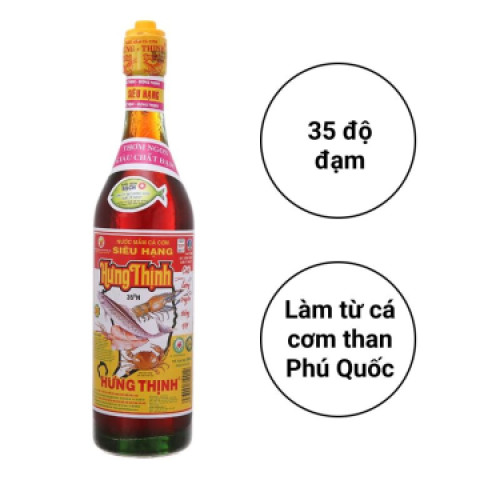 Nước mắm cá cơm Hưng Thịnh 35N 620ml