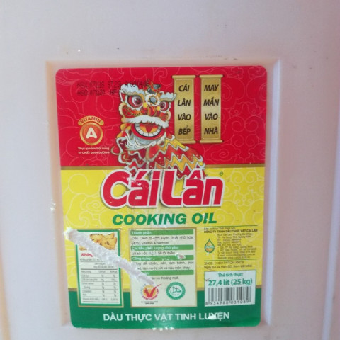 Dầu thực vật tinh luyện Cái Lân Cooking Oil 25kg