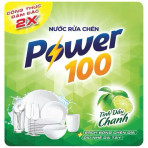 Nước rửa chén POWER100 tinh dầu chanh chai 400g