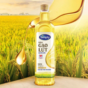 Dầu gạo lứt nguyên chất Simply 1L