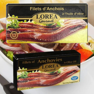 Cá cơm ngâm dầu Ôliu Lorea Gourmet 50g