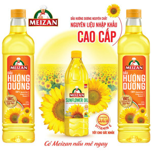 Dầu hướng dương Meizan Pure Sunflower Oil 1 lít