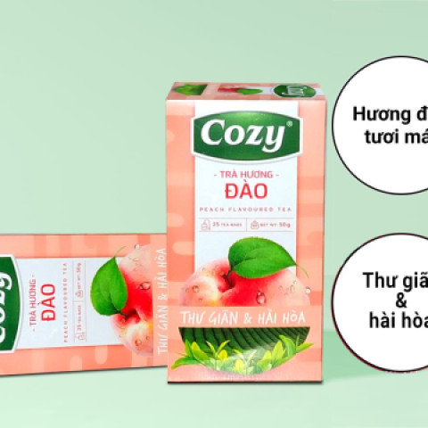 Trà Cozy hương đào hộp 50g