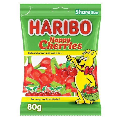 Kẹo dẻo anh đào Haribo Happy Cherries 80g