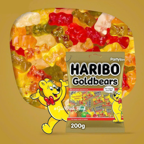 Kẹo dẻo hình gấu Haribo Goldbears 200g F122186