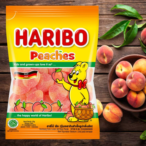 Kẹo dẻo Haribo Peaches 80g