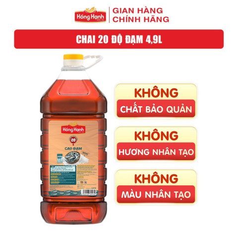 Nước mắm Hồng Hạnh 20N can 4,9 lít