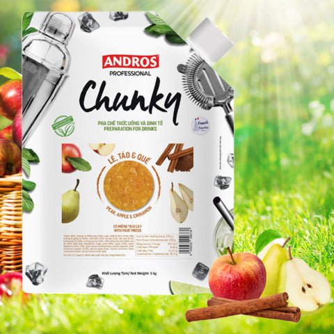 Mứt Chunky Lê, Táo Và Quế Andros 1kg