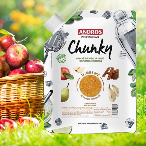 Mứt Chunky Lê, Táo Và Quế Andros 1kg