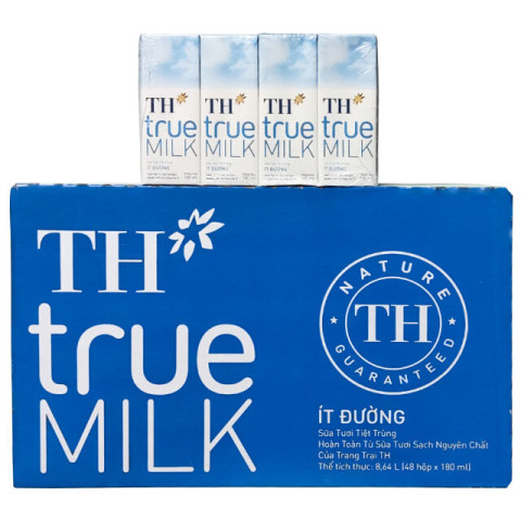 Sữa tươi tiệt trùng ít đường TH true MILK 180ml