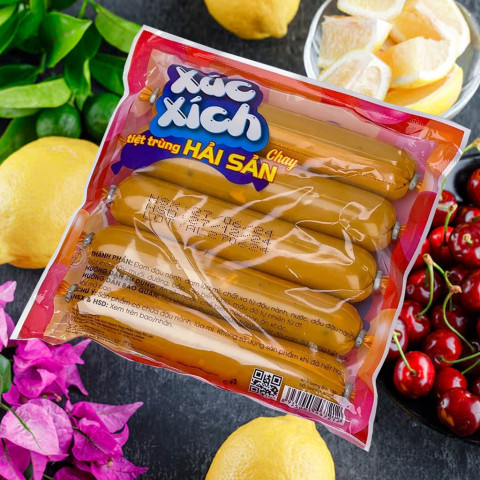 Xúc xích tiệt trùng Hải sản chay Âu Lạc 1kg
