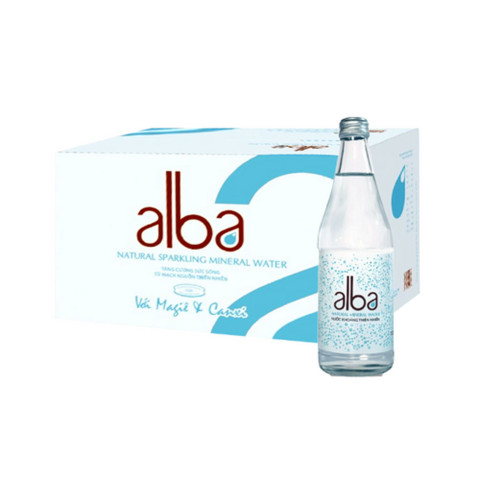 Nước Khoáng Không Ga Chai Thuỷ Tinh Alba 450ml