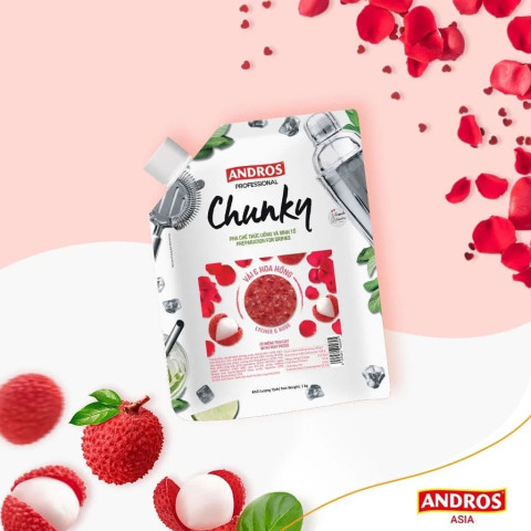 Mứt Vải & Hoa Hồng Andros Chunky 1kg