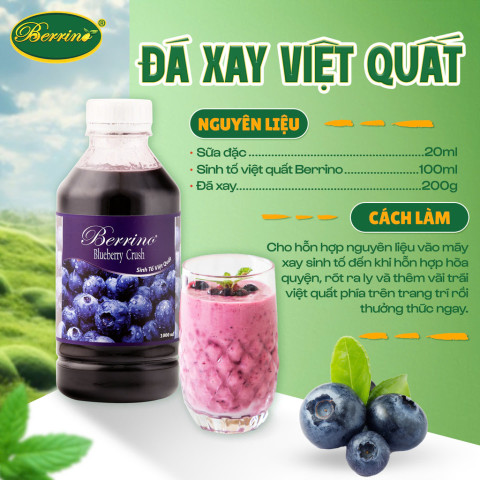Sinh tố việt quất Berrino Blueberry Crush 1L