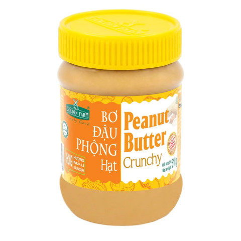 Bơ Đậu Phộng Hạt Golden Farm 510g