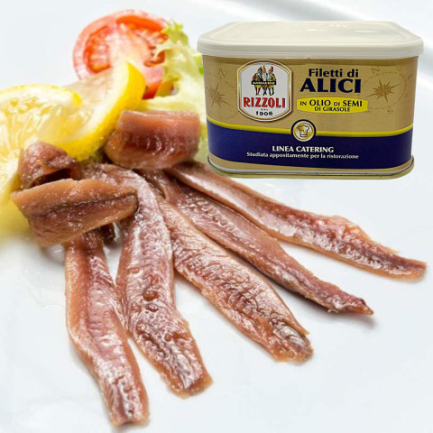 Cá cơm phi lê ngâm dầu Fillets of Anchovies in Oil 720g