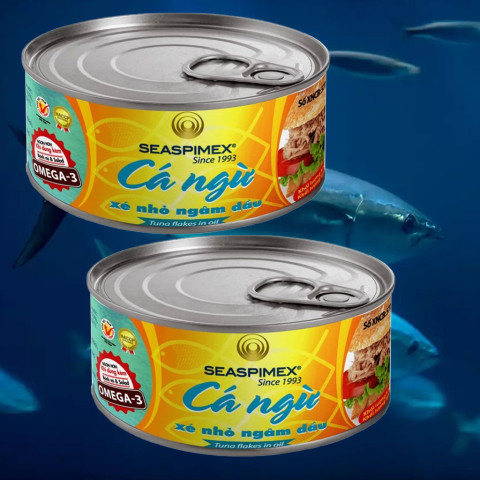 Cá Ngừ Xé Nhỏ Ngâm Dầu Seaspimex 185g