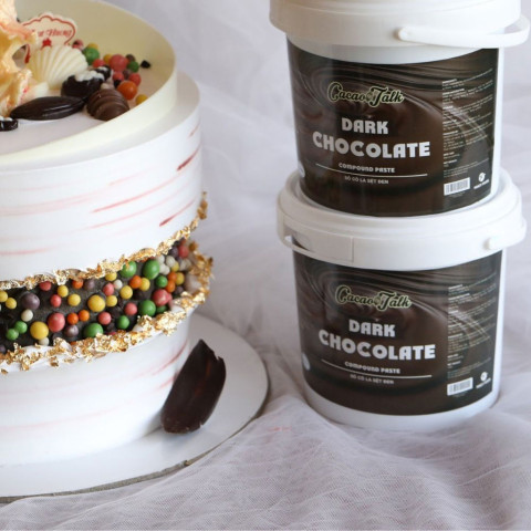 Sôcôla Sệt Đen Cacao Talk Dark Chocolate Compound Paste 1kg