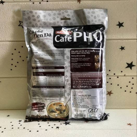Cà phê đen đá Maccoffee Cafe Phố túi 35 gói 16gr