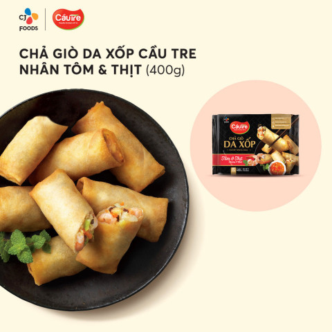 Chả Giò Da Xốp Nhân Tôm Thịt Cầu Tre CJ 400g