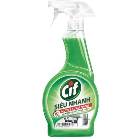 Nước lau đa năng Cif hương chanh chai xanh lá 520ml
