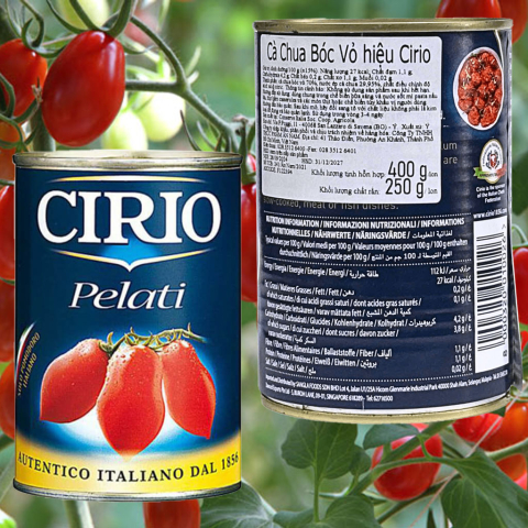 Cà chua mận bóc vỏ Cirio Peeled Plum Tomatoes 400g F122394