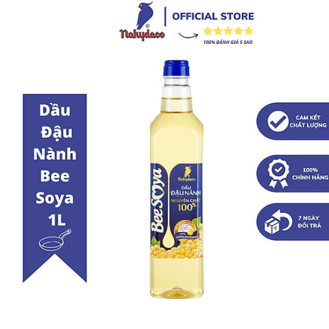 Dầu đậu nành nguyên chất Bee Soya Nakydaco 1L