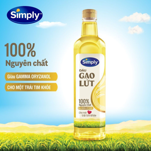Dầu gạo lứt nguyên chất Simply 1L