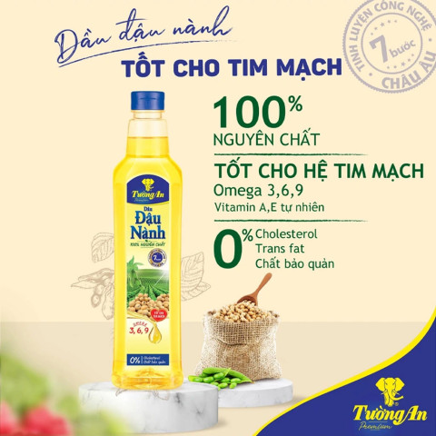 Dầu đậu nành Tường An 1 lít