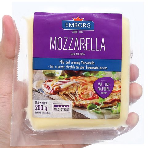 Phô mai Emborg Mozzarella khối 200g F122849