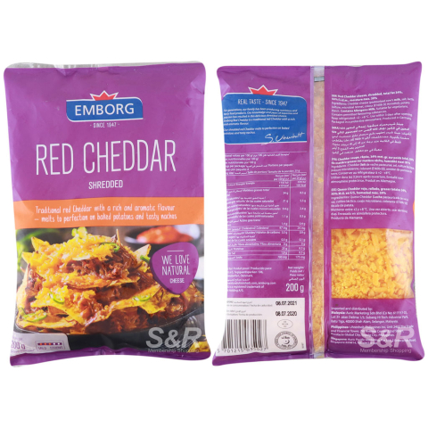 Phô mai bào sợi Emborg Red Cheddar Shredded 200g F122852