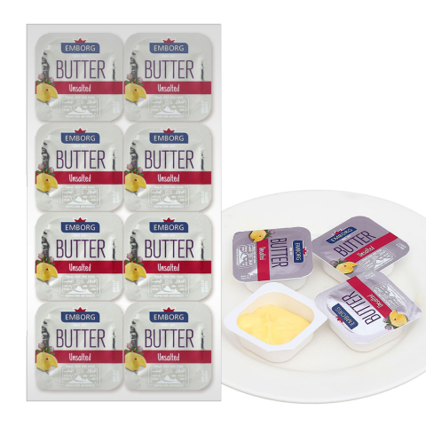 Bơ lạt Emborg Butter Unsalted vĩ 64g 8 viên 8g F122864