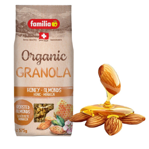 Ngũ cốc hữu cơ mật ong và hạnh nhân Familia 375g F122091
