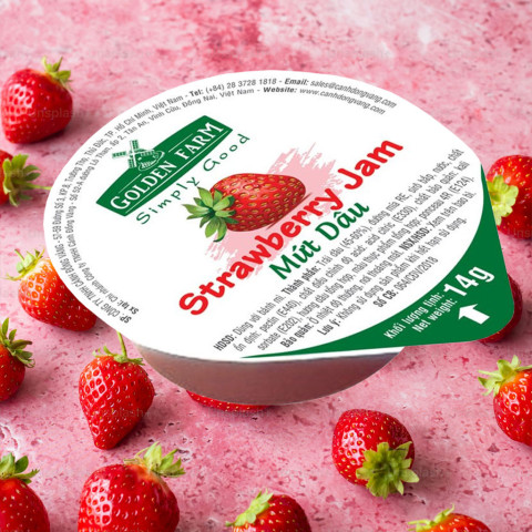 Mứt Dâu Golden Farm lốc 20 vĩ 14gr