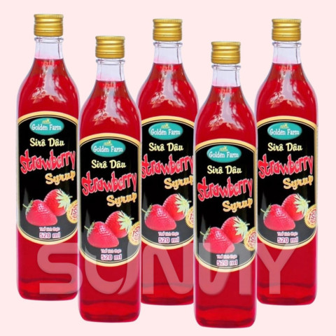 Siro dâu Golden Farm Strawberry Syrup 520ml