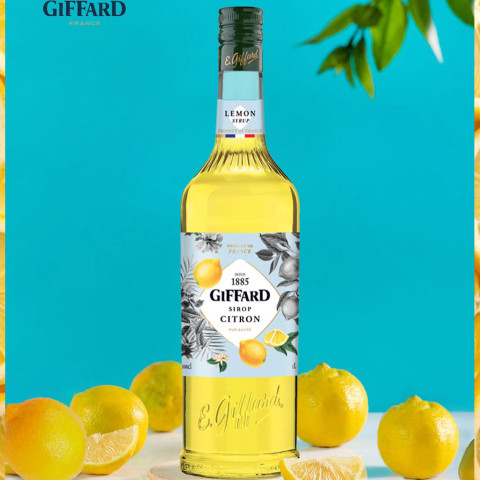 Sirô chanh vàng Giffard Lemon Syrup 1 lít