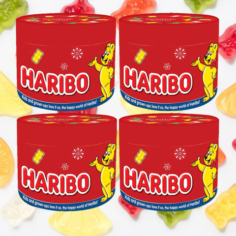 Kẹo dẻo Haribo collection hộp giấy tròn 192g F200069