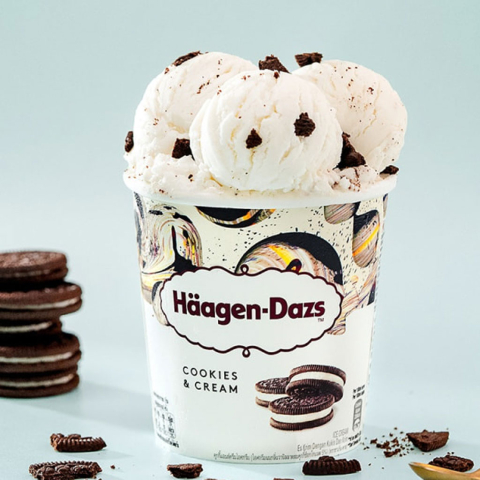 Kem bánh quy Häagen-Dazs Cookies & Cream 473ml F118925