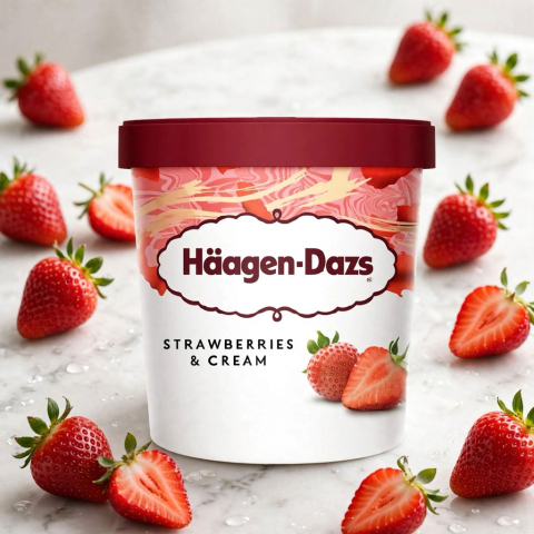 Kem dâu tây Häagen-Dazs Strawberries & Cream 473ml F118926