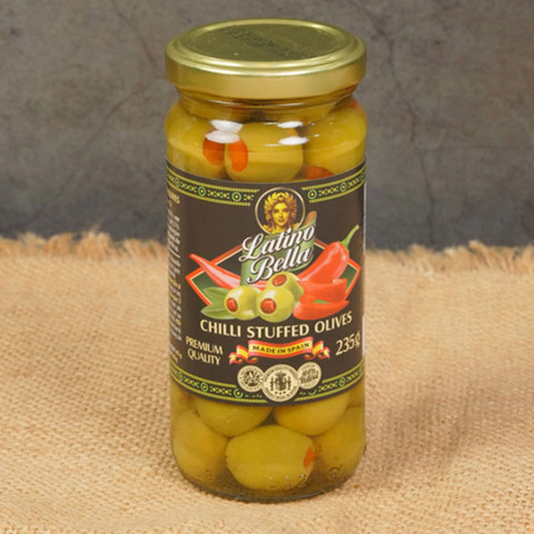 Trái ô liu nhân ớt Latino Bella Chilli Stuffed Olives 235g F122118