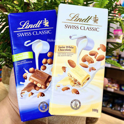 Sôcôla trắng hạnh nhân Lindt Swiss Classic 100g F122724
