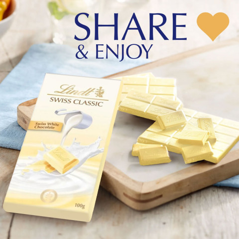 Sôcôla trắng Lindt Swiss Classic White Chocolate 100g F118864