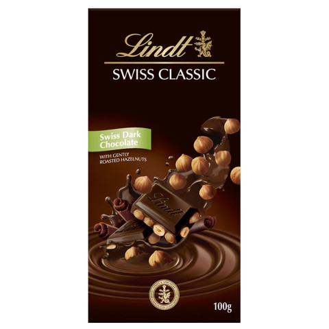 Sôcôla đen nhân hạt phỉ Lindt Swiss Classic 100g F118863