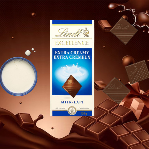 Sôcôla đậm sữa Lindt Excellence Extra Creamy Milk 100g F118847