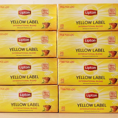 Trà túi lọc Lipton nhãn vàng 25 túi