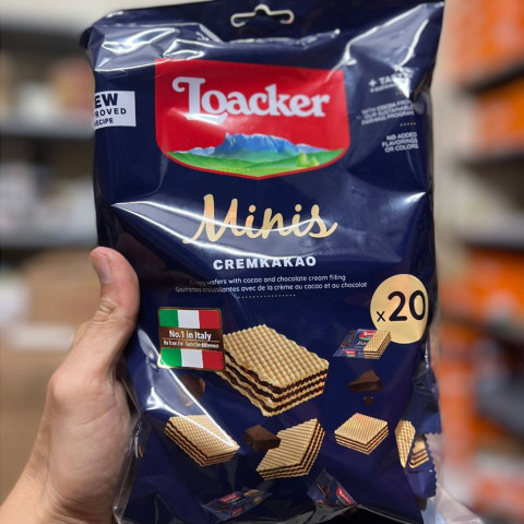 Bánh xốp nhân kem cacao Loacker Classic Minis Cremkakao 200g