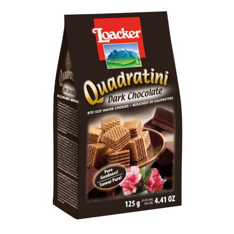 Bánh xốp sôcôla đắng Loacker Quadratini Dark Chocolate 125g