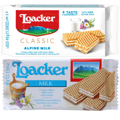 Bánh xốp sữa Loacker Classic Milk 45g