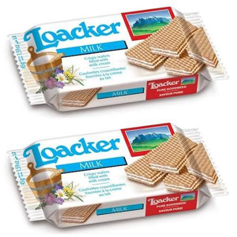 Bánh xốp sữa Loacker Classic Milk 45g